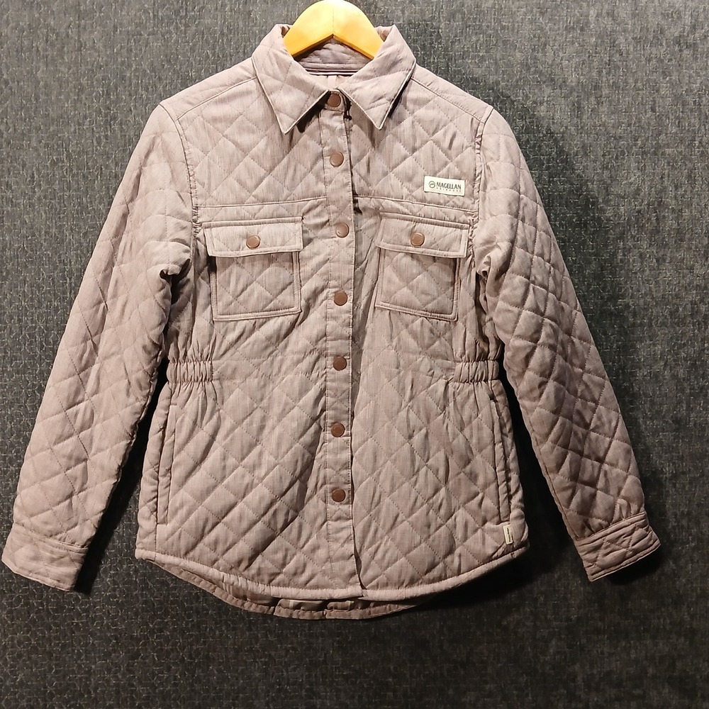 Magellan Outdoors Pecos Ridge Quilted Jacket Mauve Taupe XS Classic Fit